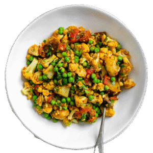 Caullflower Potatoes Peas